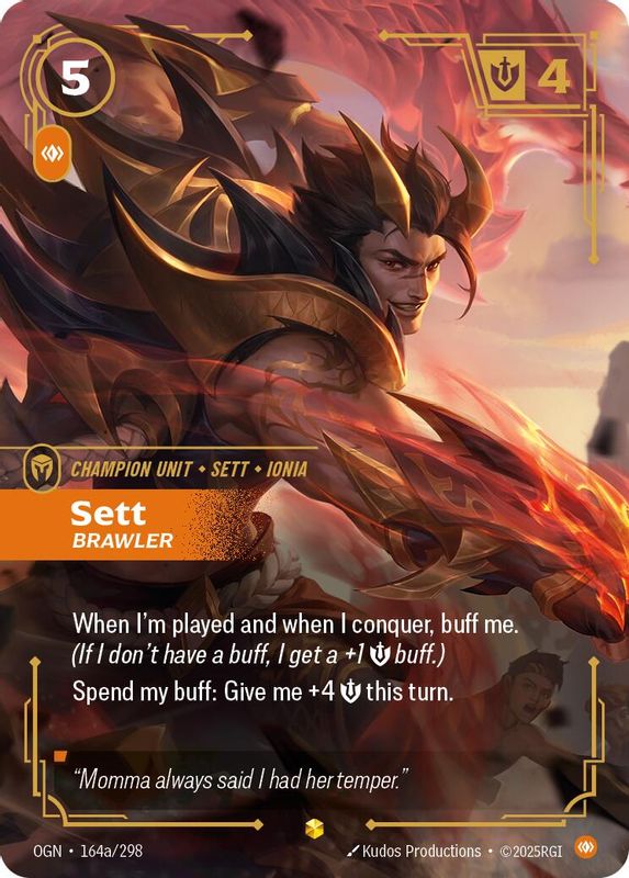Sett - Brawler (Alternate Art) - 164a/298 - Showcase