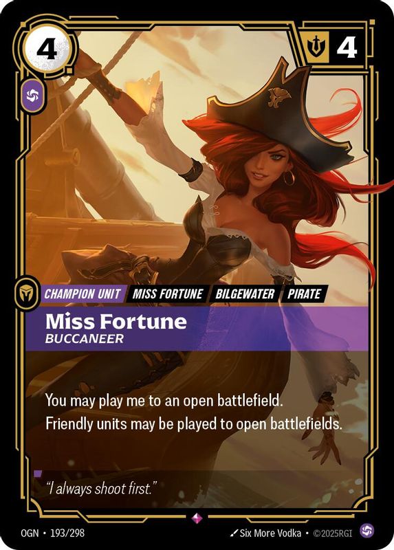 Miss Fortune - Buccaneer - 193/298 - Rare
