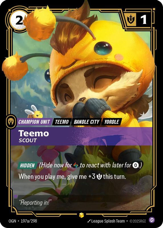 Teemo - Scout (Alternate Art) - 197a/298 - Showcase
