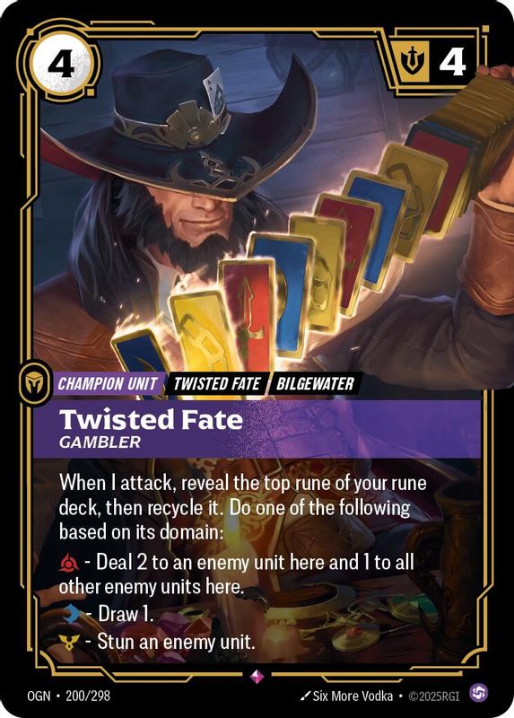 Twisted Fate - Gambler - 200/298 - Rare