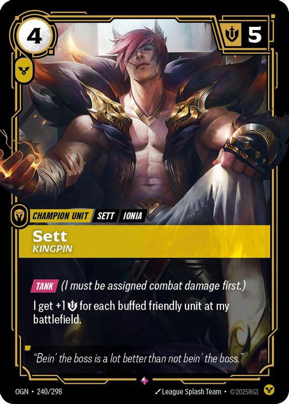 Sett - Kingpin - 240/298 - Rare