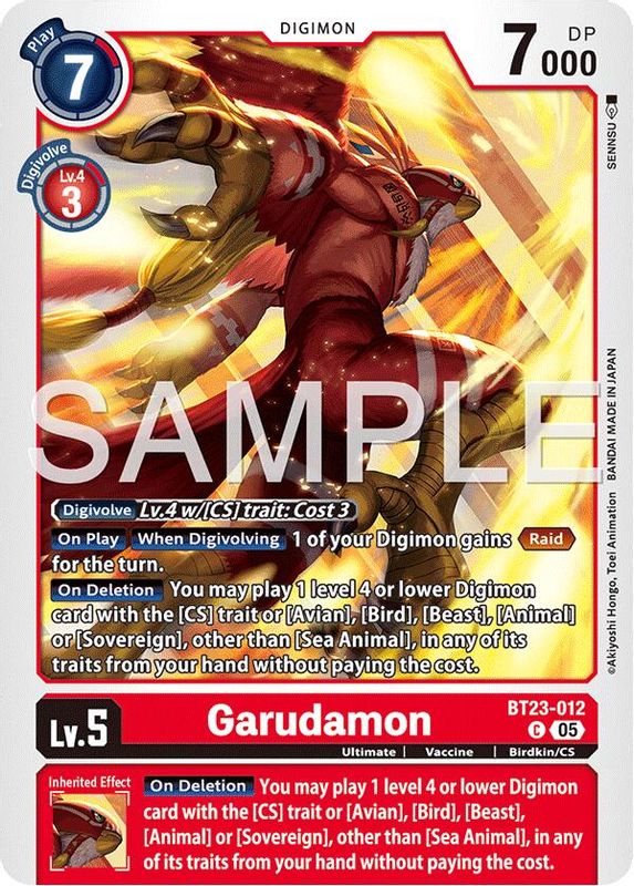 Garudamon - BT23-012 - Common