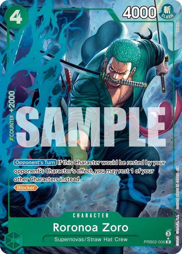 Roronoa Zoro (Alternate Art) - PRB02-006 - Rare