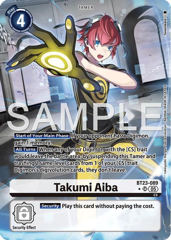 Takumi Aiba (Alternate Art) - BT23-089 - Super Rare