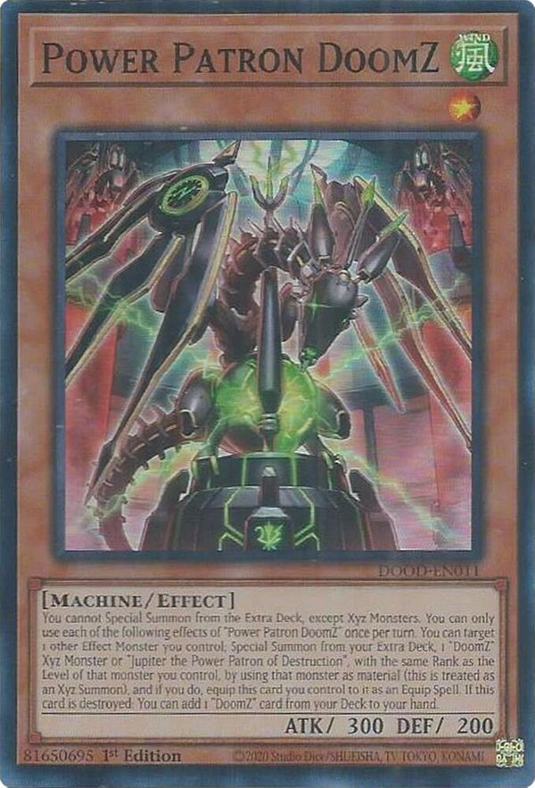 Power Patron DoomZ - DOOD-EN011 - Super Rare - 1st Edition