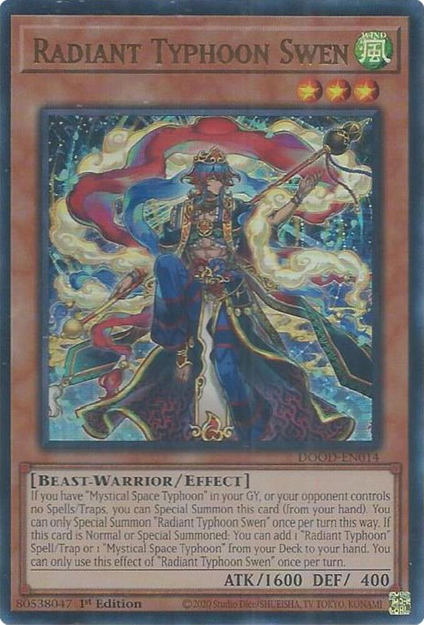 Radiant Typhoon Swen - DOOD-EN014 - Ultra Rare - 1st Edition