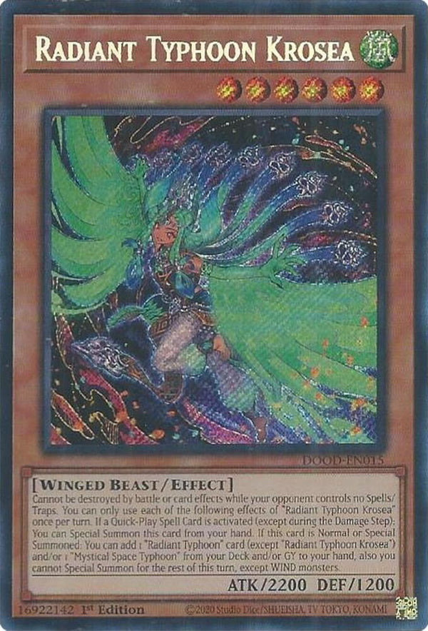 Radiant Typhoon Krosea - DOOD-EN015 - Secret Rare - 1st Edition