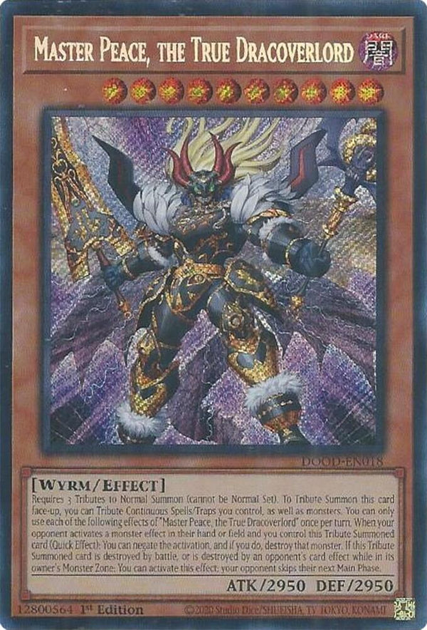 Master Peace, the True Dracoverlord - DOOD-EN018 - Secret Rare - 1st Edition