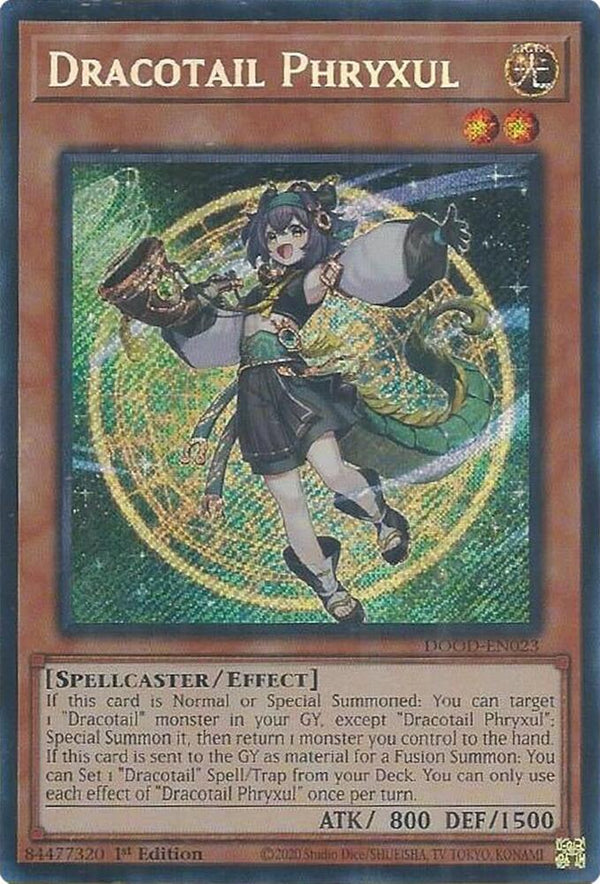 Dracotail Phryxul - DOOD-EN023 - Secret Rare - 1st Edition