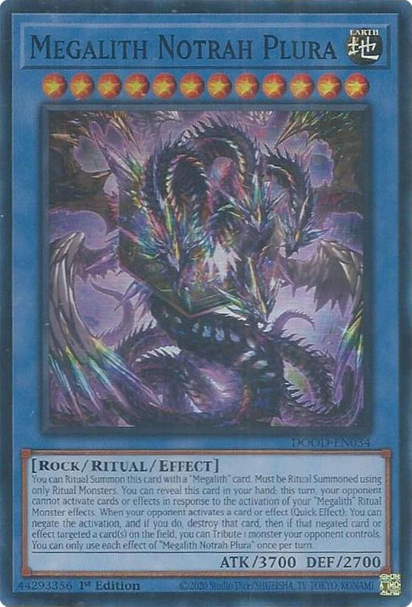 Megalith Notrah Plura - DOOD-EN034 - Super Rare - 1st Edition