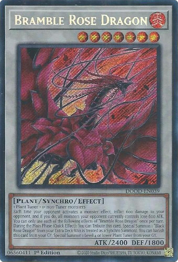 Bramble Rose Dragon - DOOD-EN039 - Secret Rare - 1st Edition