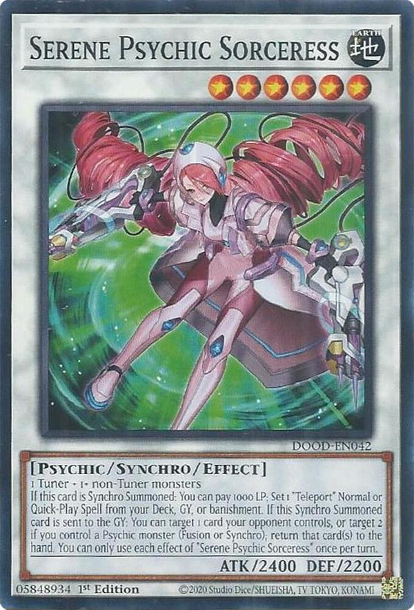 Serene Psychic Sorceress - DOOD-EN042 - Common - 1st Edition