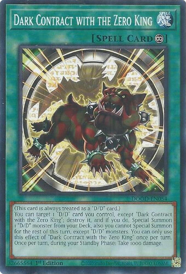 Dark Contract with the Zero King - DOOD-EN054 - Common - 1st Edition