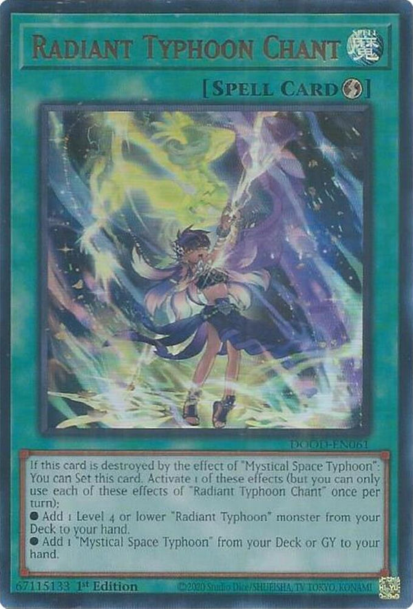 Radiant Typhoon Chant - DOOD-EN061 - Ultra Rare - 1st Edition