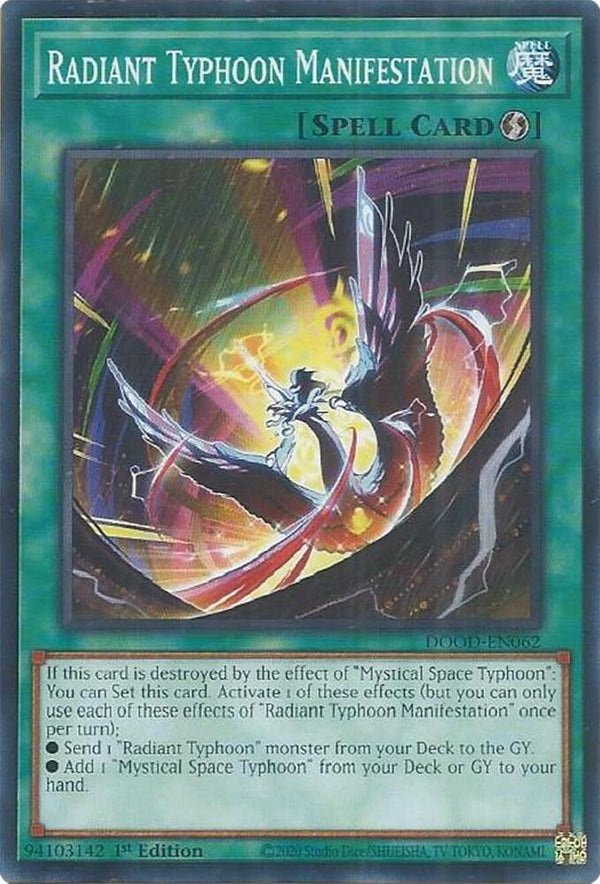 Radiant Typhoon Manifestation - DOOD-EN062 - Common - 1st Edition