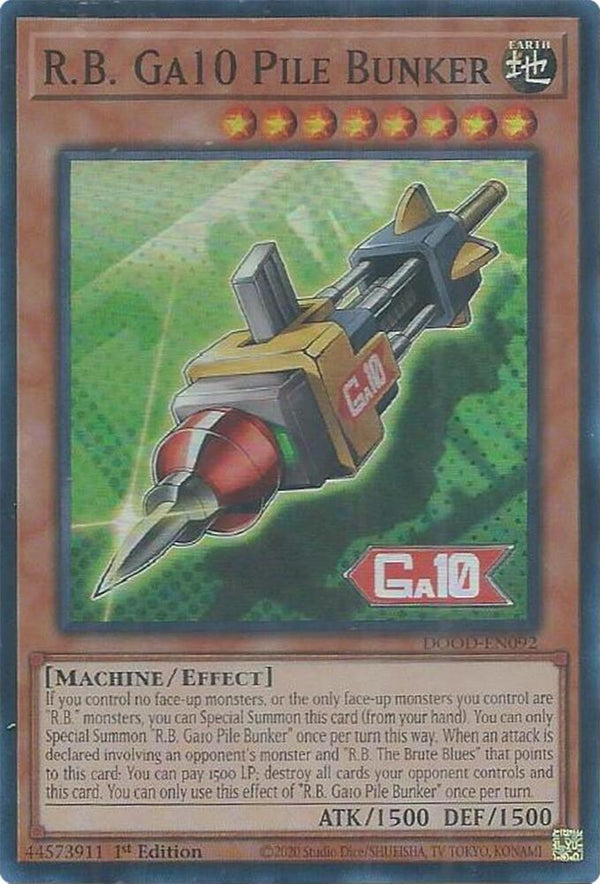 R.B. Ga10 Pile Bunker - DOOD-EN092 - Super Rare - 1st Edition
