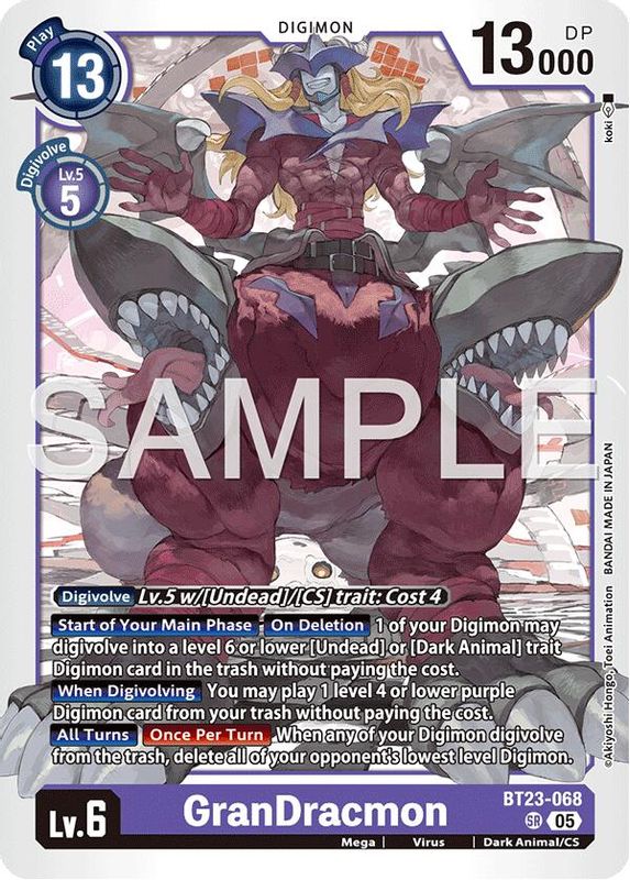 GranDracmon - BT23-068 - Super Rare