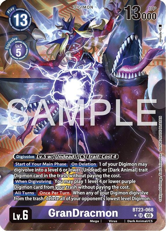 GranDracmon (Alternate Art) - BT23-068 - Super Rare