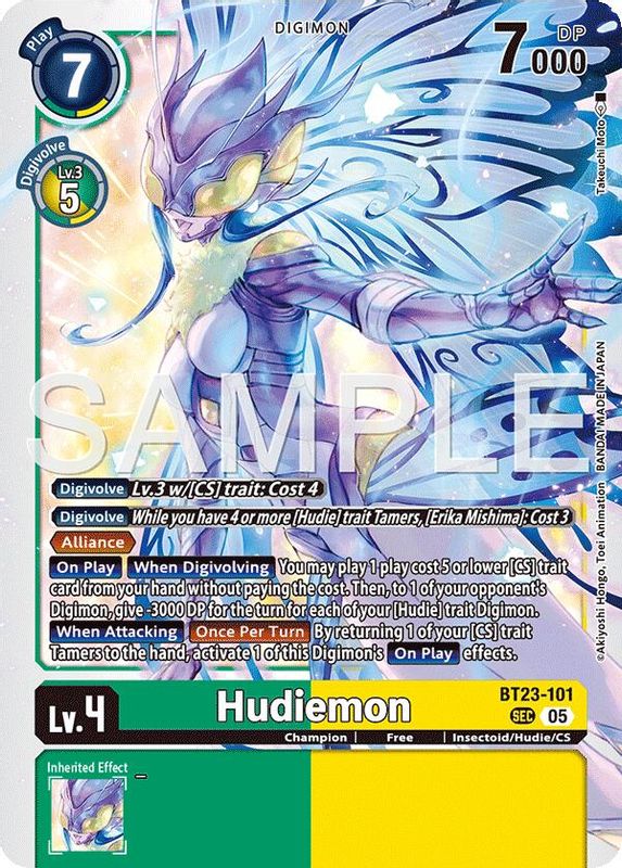 Hudiemon - BT23-101 - Secret Rare