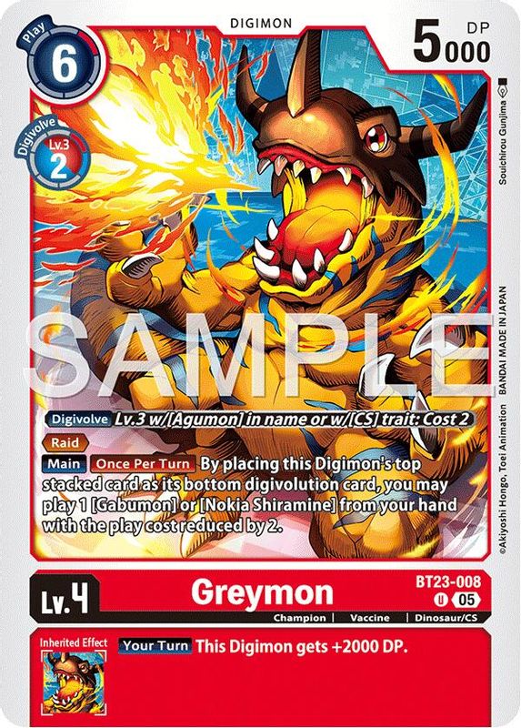 Greymon - BT23-008 - Uncommon