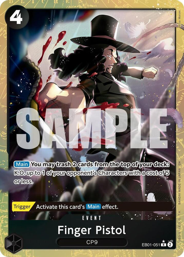 Finger Pistol (PRB02) (Alternate Art) - EB01-051 - Rare