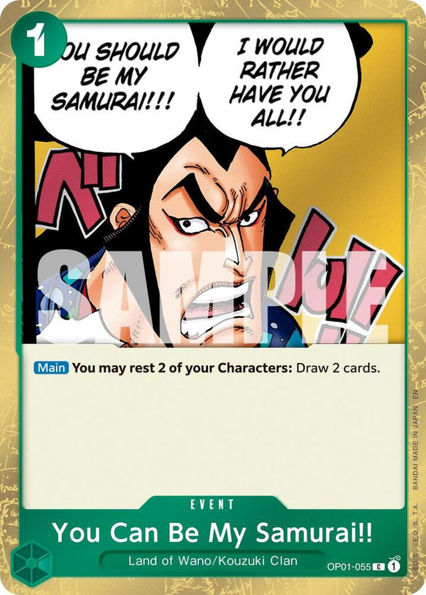 You Can Be My Samurai!! (Pirate Foil) - OP01-055 - Common