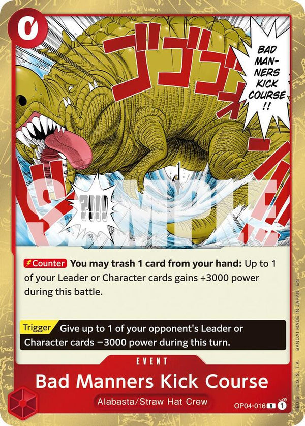 Bad Manners Kick Course (Reprint) - OP04-016 - Rare