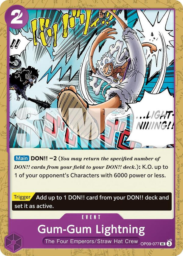 Gum-Gum Lightning (Reprint) - OP09-077 - Uncommon
