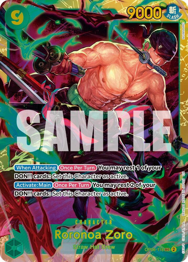Roronoa Zoro (Foil) (Reprint) - OP06-118 - Secret Rare