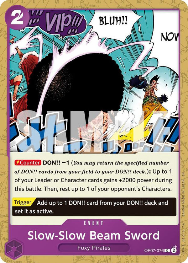 Slow-Slow Beam Sword (Reprint) - OP07-076 - Common