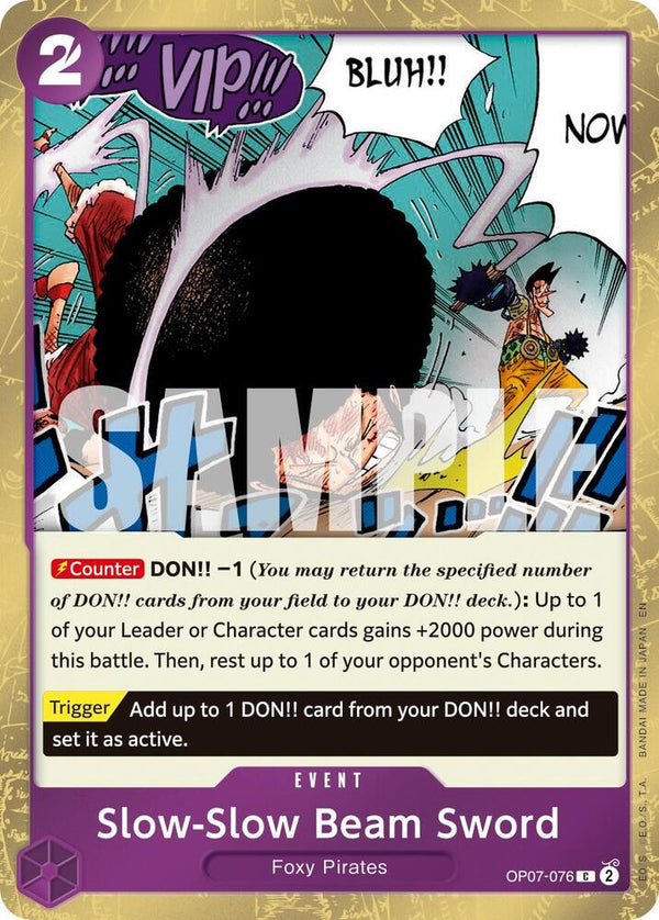 Slow-Slow Beam Sword (Pirate Foil) - OP07-076 - Common