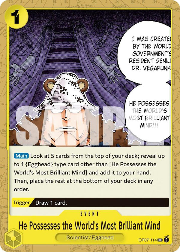 He Possesses the World's Most Brilliant Mind (Reprint) - OP07-114 - Uncommon