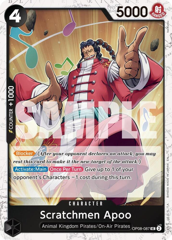 Scratchmen Apoo (Pirate Foil) - OP08-087 - Uncommon