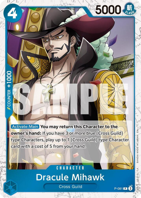 Dracule Mihawk (Pirate Foil) - P-081 - Promo