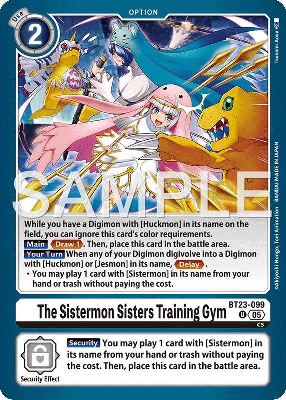 The Sistermon Sisters Training Gym - BT23-099 - Uncommon