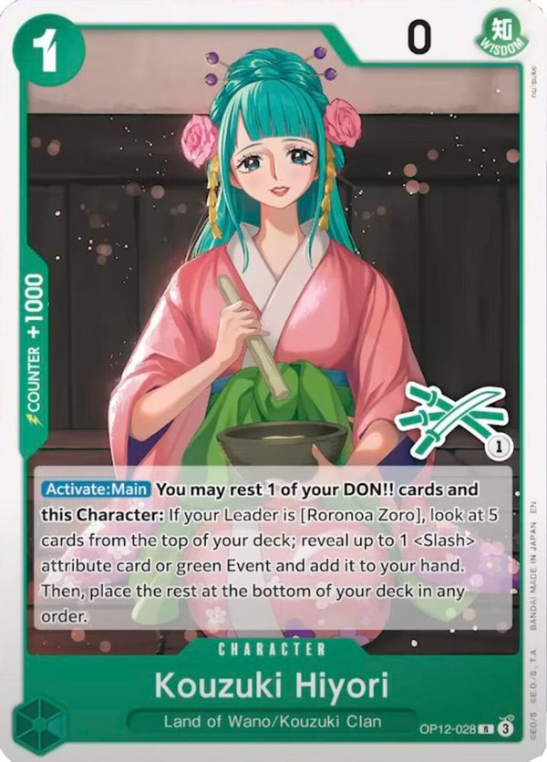 Kouzuki Hiyori (Zoro Deck) (LT-01 Reprint) - OP12-028 - Rare