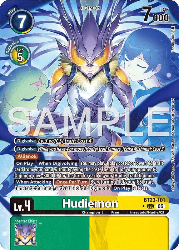 Hudiemon (Alternate Art) - BT23-101 - Secret Rare