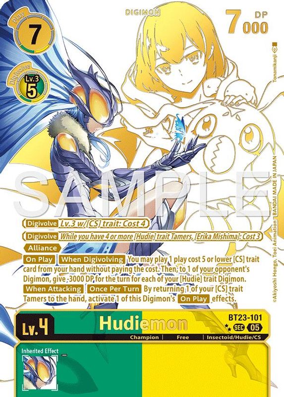 Hudiemon (Rare Pull) - BT23-101 - Secret Rare