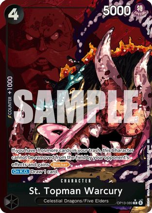 St. Topman Warcury (Alternate Art) - OP13-089 - Rare