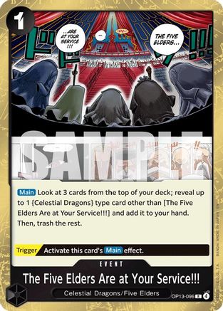 The Five Elders Are at Your Service!!! - OP13-096 - Rare