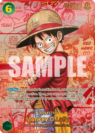 Monkey.D.Luffy (118) (Red Manga) - OP13-118 - Secret Rare