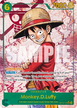 Monkey.D.Luffy (118) (Alternate Art) - OP13-118 - Secret Rare