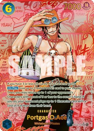 Portgas.D.Ace (119) (Red Manga) - OP13-119 - Secret Rare