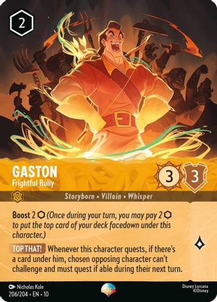 Gaston (Frightful Bully) - 206/204 - Epic (Foil)