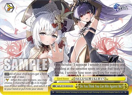 Do You Think You Can Win Against Me? - AZL/S119-E034CR - Climax Rare