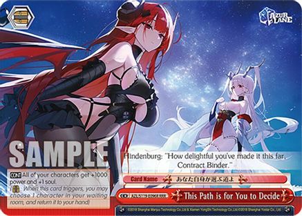 This Path is for You to Decide (RRR) - AZL/S119-E096RRRR - Triple Rare