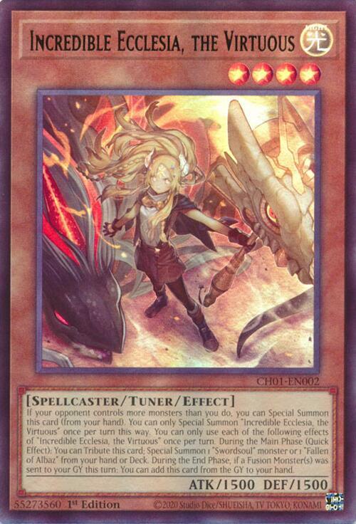 Incredible Ecclesia, the Virtuous - CH01-EN002 - Ultra Rare - 1st Edition