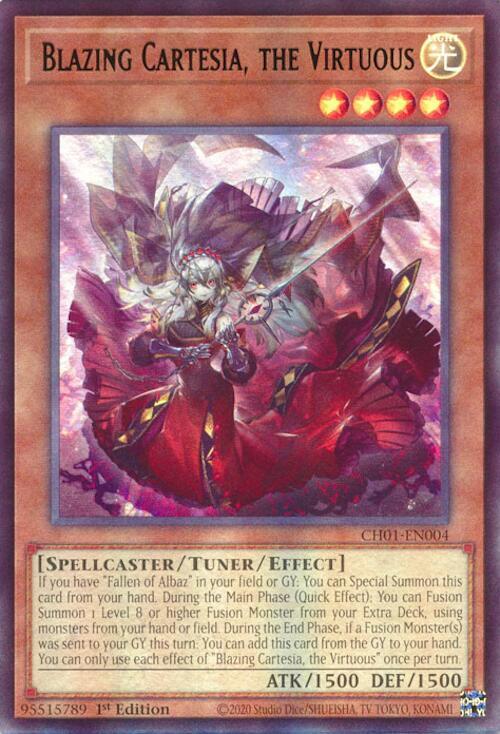 Blazing Cartesia, the Virtuous - CH01-EN004 - Ultra Rare - 1st Edition