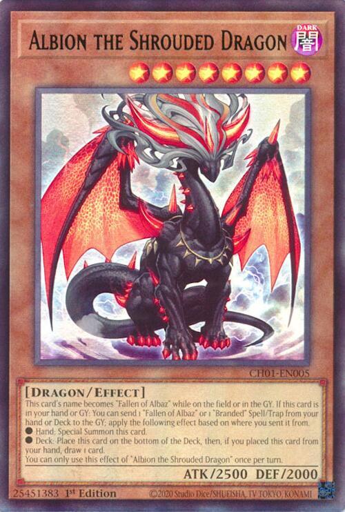 Albion the Shrouded Dragon - CH01-EN005 - Ultra Rare - 1st Edition