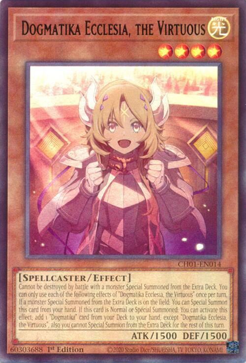 Dogmatika Ecclesia, the Virtuous - CH01-EN014 - Ultra Rare - 1st Edition